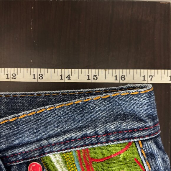 Vintage Coogi Australia Blue Denim Embroidered Pockets Straight Leg Jeans 36x34 - Picture 8 of 10